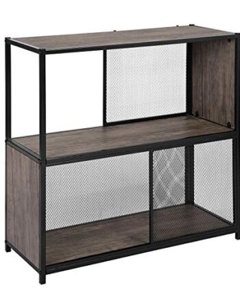 MEBLE COSY Regał do przechowywania regałów 3 półki na książki biurowe do salonu, brązowy, 75x30x78cm