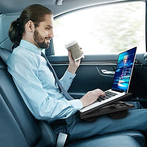 HUANUO Stojak na monitor laptopa z poduszką na łóżko - elastycznie regulowany pod 8 kątami, do notebooka, tabletu, laptopa o przekątnej do 15,6", przenośnego stołu na tacy i odpowiedni w podróży, pracy, domu - obrazek 4