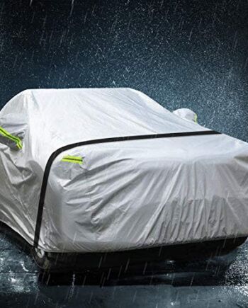 TOPOWN Pokrowiec na samochód pełny garaż 485 x 180 x 150 cm tkanina Oxford 420D plandeka samochodowa odporna na zabrudzenia garaż samochodowy pyłoszczelna plandeka na samochód cały garaż wodoodporny pełny garaż plandeka na zimę i lato