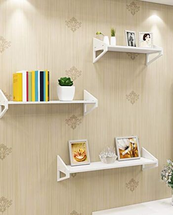 Oumefar Regał na książki, 1 zestaw z 3 półkami ściennymi, do pokoju dziecięcego, salonu, sypialni, dla dzieci