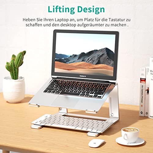 Newaner Stojak na laptopa z regulacją wysokości, aluminiowy, podwyższenie stojaka, kompatybilny z notebookami (10-17 cali) komputerami w tym MacBook Pro/Air Surface Lenovo Hp Asus Acer Dell MSI Samsung - obrazek 4