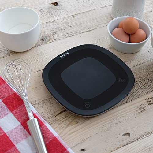 Salter 1062 BKDR Wodoszczelna (IPX7) elektroniczna waga kuchenna, czyszczenie w misce do mycia, duży wyświetlacz z podświetleniem, tarowanie, smukła kompaktowa konstrukcja, zakres do 5 kg, czarna - obrazek 5