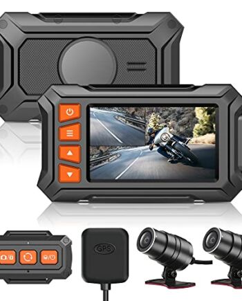IXROAD 2K WiFi EIS Kamera Na Deskę Rozdzielczą Motocykla, Motorcycle Dash Cam z Przednie i Tylne Kamery, 3 Calowy Ekran, GPS, Czujnik G, Sterowanie Przewodowe