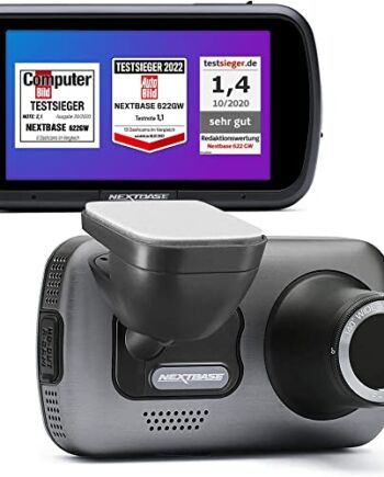 Nextbase 622GW DashCam 4K 30 fps, WiFi, GPS, Bluetooth- Alexa zintegrowana kamera wideo HD na desce rozdzielczej do nagrywania z przodu 140° kąt widzenia