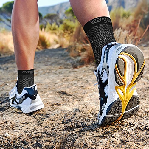 aZengear Rękawy podtrzymujące kostki (2 pary) dla mężczyzn i kobiet - - obrazek 4