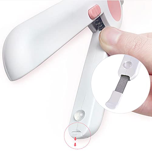 CINY Obcinacz do Paznokci dla Psa i Kota z Lampką LED, z pilnikami do paznokci dla małych psów Koty Ptaki Królik Świnka morska, Nożyczki do paznokci Zwierząt Pazury Obcinacz do paznokci, różowy - obrazek 7