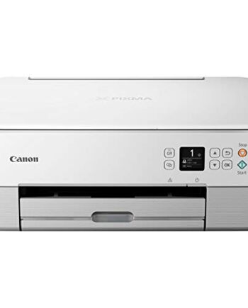Canon PIXMA TS5351 drukarka atramentowa, urządzenie wielofunkcyjne DIN A4 (skaner, kopiarka, OLED, 4800 x 1200 dpi, USB, Wi-Fi, druk dwustronny, 2 podajniki papieru), kolor biały