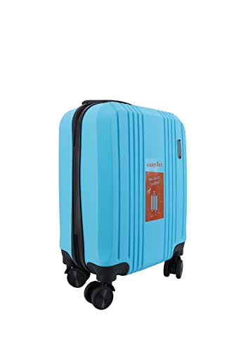 Spacewalker Ray Walizki kabinowe 16"/ 20" / Średnie 24"/ Duże 28" z ABS pochodzące z ekologicznego recyklingu, Niebieski niebo, 16" 45cm et 20" 55cm, M 65cm, L 75 cm, Kabina 16" 45 x 32 x 20 cm - obrazek 4