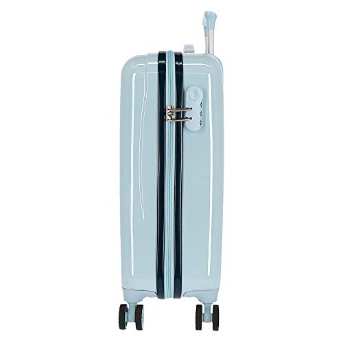 Disney Frozen Seek Courage walizka kabinowa, niebieska, 34 x 55 x 20 cm, sztywna, zamek szyfrowy z tworzywa ABS, z boku, 32 l, 2,62 kg, 4 podwójne koła, bagaż podręczny. - obrazek 8