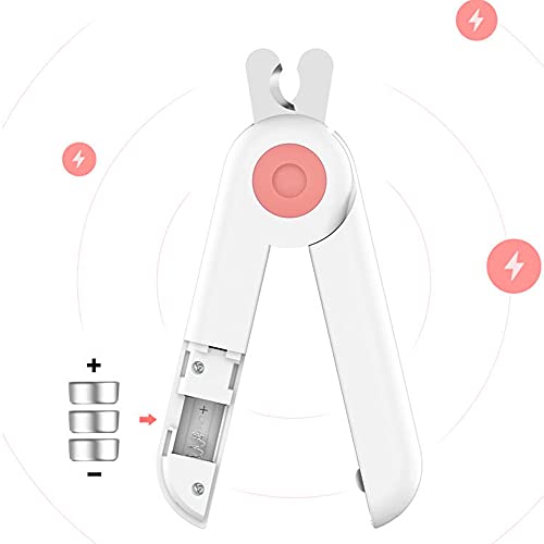 CINY Obcinacz do Paznokci dla Psa i Kota z Lampką LED, z pilnikami do paznokci dla małych psów Koty Ptaki Królik Świnka morska, Nożyczki do paznokci Zwierząt Pazury Obcinacz do paznokci, różowy - obrazek 9