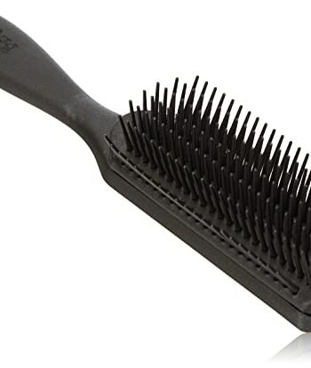 Denman D3 M Monsieur szczotka do włosów 7-rzędowa szczotka z czarnym uchwytem czarna gumowa podkładka