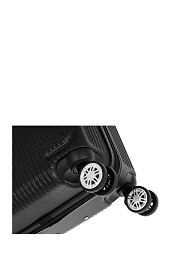 OCHNIK Walizka średnia | Twarda obudowa | Materiał: ABS | Kolor: czarny | Rozmiar: M | Wymiary: 65x42,5x26 cm | Pojemność: 58 l | 4 kółka | Wysoka jakość - obrazek 3