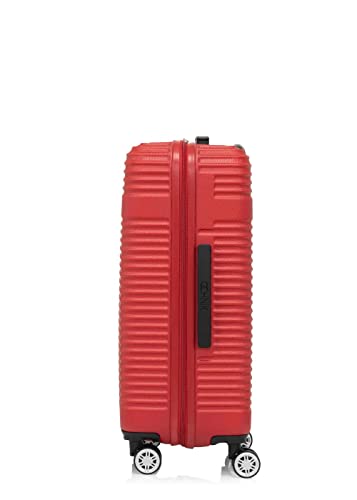 OCHNIK Walizka Średnia | Twarda Walizka | Materiał: ABS | Kolor: Czerwony | Rozmiar: M | Wymiary: 66x45x26,5cm | Pojemność: 66 litrów | 4 kółka | Wysoka Jakość - obrazek 7