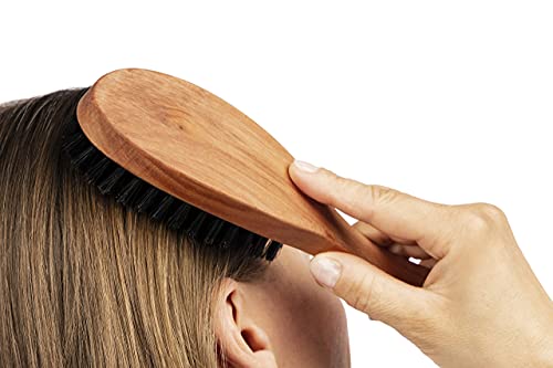 REMOS szczotka do włosów ze 100% włosia dzika z drewna gruszy z szerok - obrazek 3