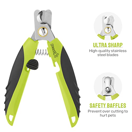 pecute Nożyce do pazurów dla psów i kotów, z pilnikiem do paznokci, profesjonalna pielęgnacja pazurów ze stali nierdzewnej, szczypce do pazurów dla psów, z ochroną bezpieczeństwa - obrazek 8