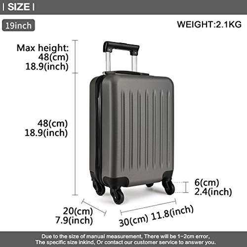 Kono Lekka walizka z twardą skorupą 4 kółka obrotowe ABS bagaż podróżn - obrazek 7