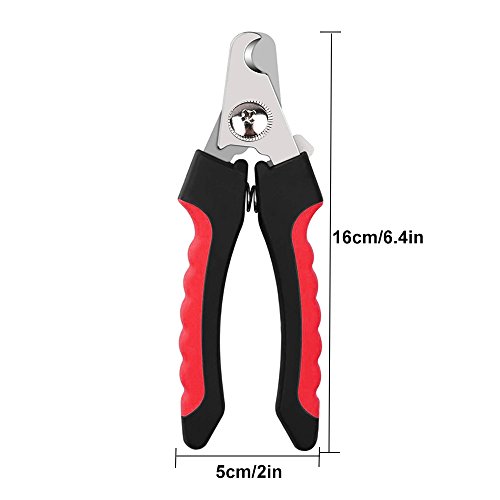 FULARR profesjonalny obcinacz do paznokci dla zwierząt domowych - trymer do paznokci dla psów ze stali nierdzewnej, z ochroną bezpieczeństwa i darmowym pilnikiem do paznokci - stabilne antypoślizgowe uchwyty - dla bezpieczeństwa, profesjonalnego do pielęgnacji zwierząt domowych - obrazek 3