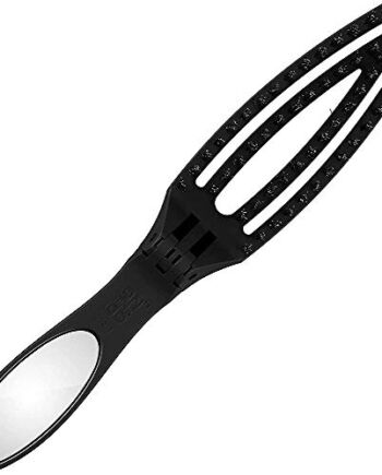 Olivia Garden Składana szczotka do włosów Fingerbrush On The Go Smooth & Style, do czesania, wygładzania i pielęgnacji, w podróży, z wbudowanym lusterkiem, włosie dzika i antystatyczne włosie nylonowe