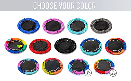 Huśtawka Bocianie Gniazdo Hamak Fotel Wiszący Okrągła Z Siatką Zabawka Dla Dzieci Do Siedzenia Na Zewnątrz Huśtawki Do Wnętrz 150 kg Regulowana Do Powieszenie Na Drzewie Dla Chłopców Dziewczynek - obrazek 7