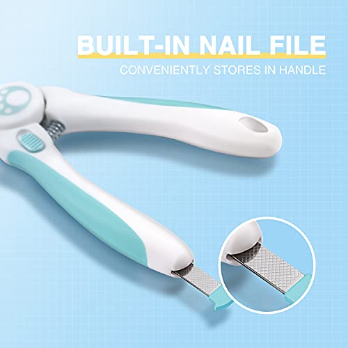 LAIKA Profesjonalne obcinacze i trymery do paznokci dla psów - z ochroną bezpieczeństwa, aby uniknąć nadmiernego cięcia i darmowego pilnika do paznokci, ostre ostrza golarki, solidne antypoślizgowe uchwyty - dla bezpiecznego, wygodnego pielęgnacji - obrazek 5