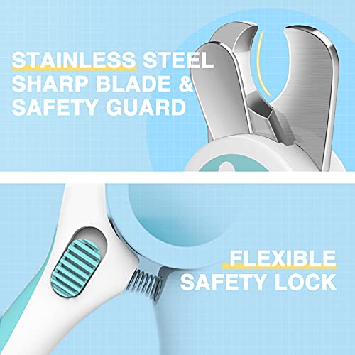 LAIKA Profesjonalne obcinacze i trymery do paznokci dla psów - z ochroną bezpieczeństwa, aby uniknąć nadmiernego cięcia i darmowego pilnika do paznokci, ostre ostrza golarki, solidne antypoślizgowe uchwyty - dla bezpiecznego, wygodnego pielęgnacji - obrazek 4