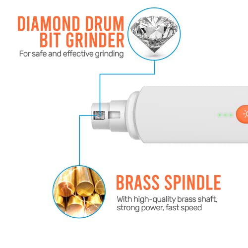 Edipets, Elektryczna pilnik do paznokci dla psa kota + obcinacz do paznokci, profesjonalny zestaw, obcinać paznokcie kocięta, dla zwierząt domowych Psy koty małe, średnie lub duże (białe) - obrazek 6