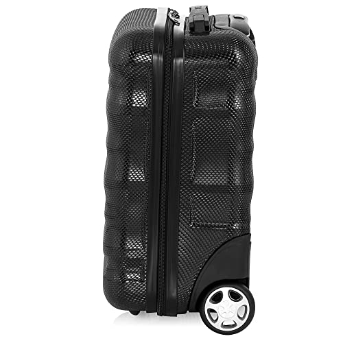 OCHNIK Walizka kabinowa | Twarda walizka | Materiał: PC | Kolor: Czarny | Wymiary: 40 x 30 x 20 cm | Pojemność: 18 litrów | Wysoka jakość - obrazek 4