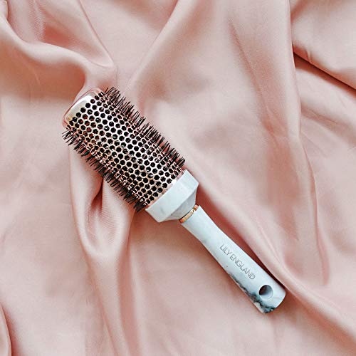 Szczotka do włosów i ceramiczna szczotka z marmuru do szybkiego i delikatnego suszenia i wygładzania – stylowa szczotka do włosów i okrągła szczotka do włosów do krótkich i długich włosów, Lily England - obrazek 6