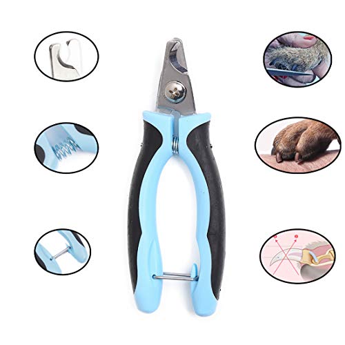 Myuilor Obcinacz do paznokci dla psów i kotów, z szybkim czujnikiem, ostrymi jak brzytwa ostrzami, zabezpieczenie przed przecięciem, gratis pilnik do paznokci, profesjonalna i bezpieczna pielęgnacja sierści w domu - obrazek 7