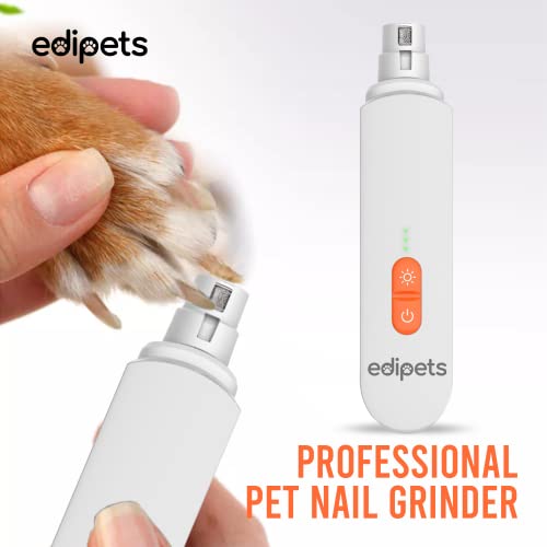 Edipets, Elektryczna pilnik do paznokci dla psa kota + obcinacz do paznokci, profesjonalny zestaw, obcinać paznokcie kocięta, dla zwierząt domowych Psy koty małe, średnie lub duże (białe) - obrazek 3