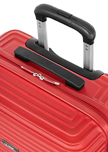 OCHNIK Walizka Średnia | Twarda Walizka | Materiał: ABS | Kolor: Czerwony | Rozmiar: M | Wymiary: 66x45x26,5cm | Pojemność: 66 litrów | 4 kółka | Wysoka Jakość - obrazek 4