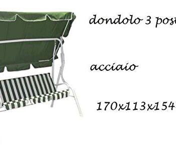 SUNNY STAR 3 stanowiska ze stali Zielony 170X113X154