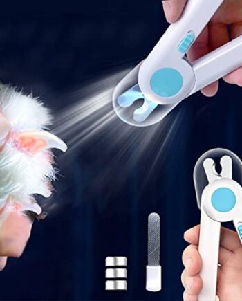 EPROICKS Obcinacz do pazurów dla kota z ochroną bezpieczeństwa i światłem, obcinacz do pazurów zwierząt domowych ze światłem LED, aby uniknąć nadmiernego cięcia paznokci, dla małych średnich psów, kotów, królików i świnek morskich narzędzie do pielęgnacji