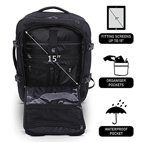 5 Cities 45 x 36 x 20 nowa i ulepszona 2023 easyJet maksymalny rozmiar bagaż kabinowy pod siedzeniem torba lotnicza - obrazek 3