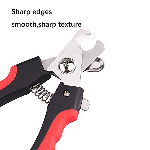 FULARR profesjonalny obcinacz do paznokci dla zwierząt domowych - trymer do paznokci dla psów ze stali nierdzewnej, z ochroną bezpieczeństwa i darmowym pilnikiem do paznokci - stabilne antypoślizgowe uchwyty - dla bezpieczeństwa, profesjonalnego do pielęgnacji zwierząt domowych - obrazek 4