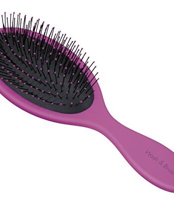 Clauss Szczotka do włosów Wash&Brush z miękkim uchwytem, różowa/czarna