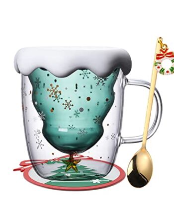 Słodkie filiżanki Boże Narodzenie kubek kawa szklanki do herbaty szkla