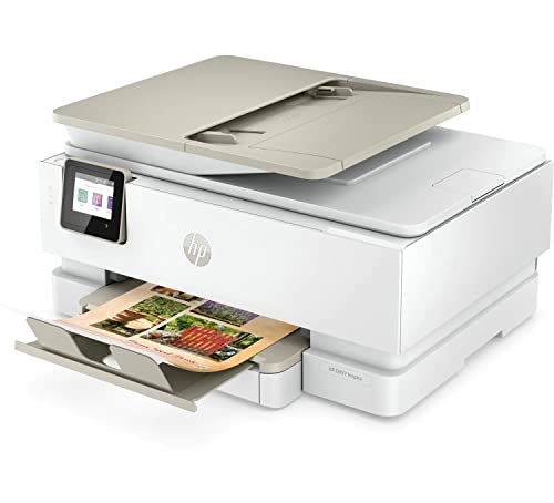HP Envy Inspire 7920e Wielofunkcyjna drukarka atramentowa (HP+, drukowanie, skanowanie, kopiowanie, drukowanie zdjęć, ADF, DIN A4, 4 kolory, CMYK, WLAN, Airprint), Biała - obrazek 5