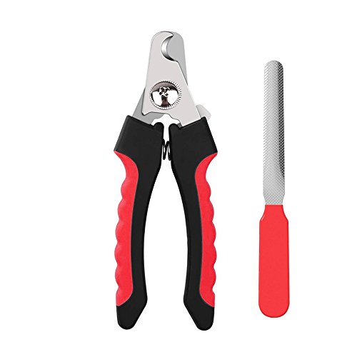 FULARR profesjonalny obcinacz do paznokci dla zwierząt domowych - trymer do paznokci dla psów ze stali nierdzewnej, z ochroną bezpieczeństwa i darmowym pilnikiem do paznokci - stabilne antypoślizgowe uchwyty - dla bezpieczeństwa, profesjonalnego do pielęgnacji zwierząt domowych