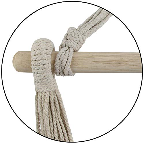 BB Sport Fotel wiszący ogrodowy krzesło huśtawka hamak obciążenie do 150 kg odporny na warunki atmosferyczne promieniowanie UV uchwyt, Kolor: Sylt - obrazek 3