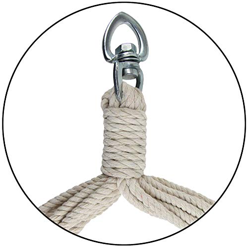 BB Sport Fotel wiszący ogrodowy krzesło huśtawka hamak obciążenie do 150 kg odporny na warunki atmosferyczne promieniowanie UV uchwyt, Kolor: Sylt - obrazek 4