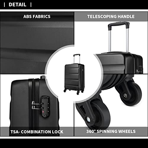 Kono 19" walizka kabinowa carry-on, trwała i lekka, walizka ABS hardsh - obrazek 5