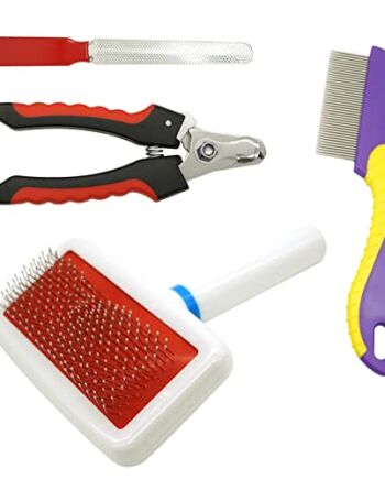 diwinsh 4 szt. Paznokcie Pazury, Pies Obcinacz do paznokci, Grzebień wszy, nóż do paznokci dla zwierząt domowych dla urody, zdrowia i higieny.