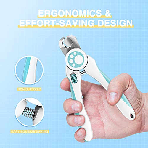 LAIKA Profesjonalne obcinacze i trymery do paznokci dla psów - z ochroną bezpieczeństwa, aby uniknąć nadmiernego cięcia i darmowego pilnika do paznokci, ostre ostrza golarki, solidne antypoślizgowe uchwyty - dla bezpiecznego, wygodnego pielęgnacji - obrazek 3