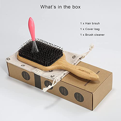 BESTOOL Szczotka do włosów, szczotka do włosów z włosia dzika dla kobi - obrazek 2