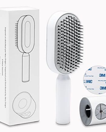 Szczotka do włosów - Rozplątywanie włosów - Samoczyszczająca szczotka - Antystatyczna skóra głowy - Profesjonalny zakrzywiony Wentylowany do stylizacji włosów - Rozplątaj bez łez