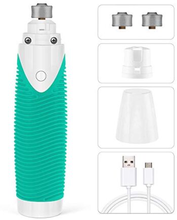 YOUTHINK Elektryczne szlifierki do pazurów psów, ultra cichy pilnik do paznokci zwierząt domowych z 2 kołami szlifierskimi 3 porty, szybkie ładowanie USB, przenośny bezpieczny trwały łatwy dla psów kotów królików delikatna pielęgnacja pazurów