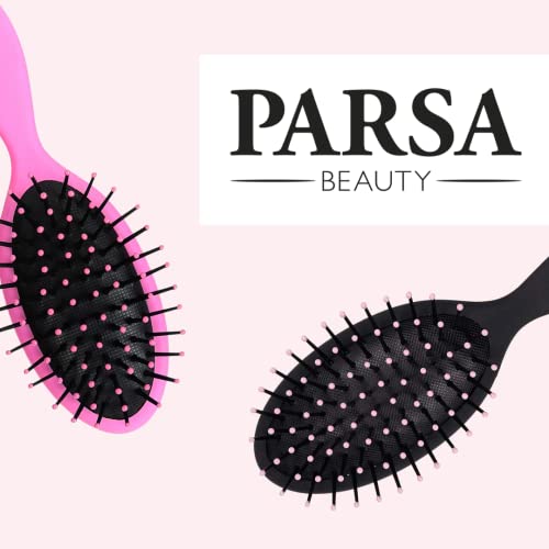 PARSA BEAUTY Mini szczotka do włosów dla dzieci, do stylizacji włosów, dla chłopców i dziewczynek, krótkie i długie włosy, gładkie lub loki - obrazek 2