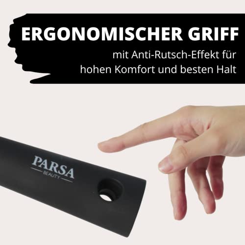 PARSA Trend Line szczotka do włosów owalna (srebrna) z pinkami z tworzywa sztucznego – uniwersalna szczotka do włosów do codziennej stylizacji włosów – szczotka do włosów bez szarpania - obrazek 4