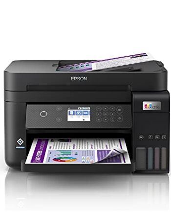 Epson EcoTank ET-3850 urządzenie wielofunkcyjne 3 w 1 (kopiarka, skaner, drukarka, DIN A4, ADF, WiFi, Ethernet, wyświetlacz, USB 2.0), duży pojemnik, duży zasięg, czarny, 375 x 347 x 231 mm